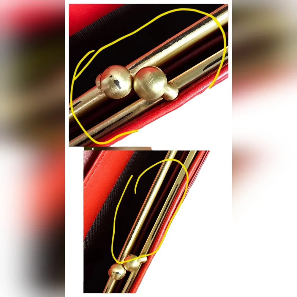 Vintage Coach Madison Envelope Clutch 4478 Red Leather Wallet Made In Italy EUC - Picture 14 of 15